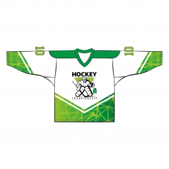 Хоккейная майка 501 круглое плечо расцветка 3 зеленая